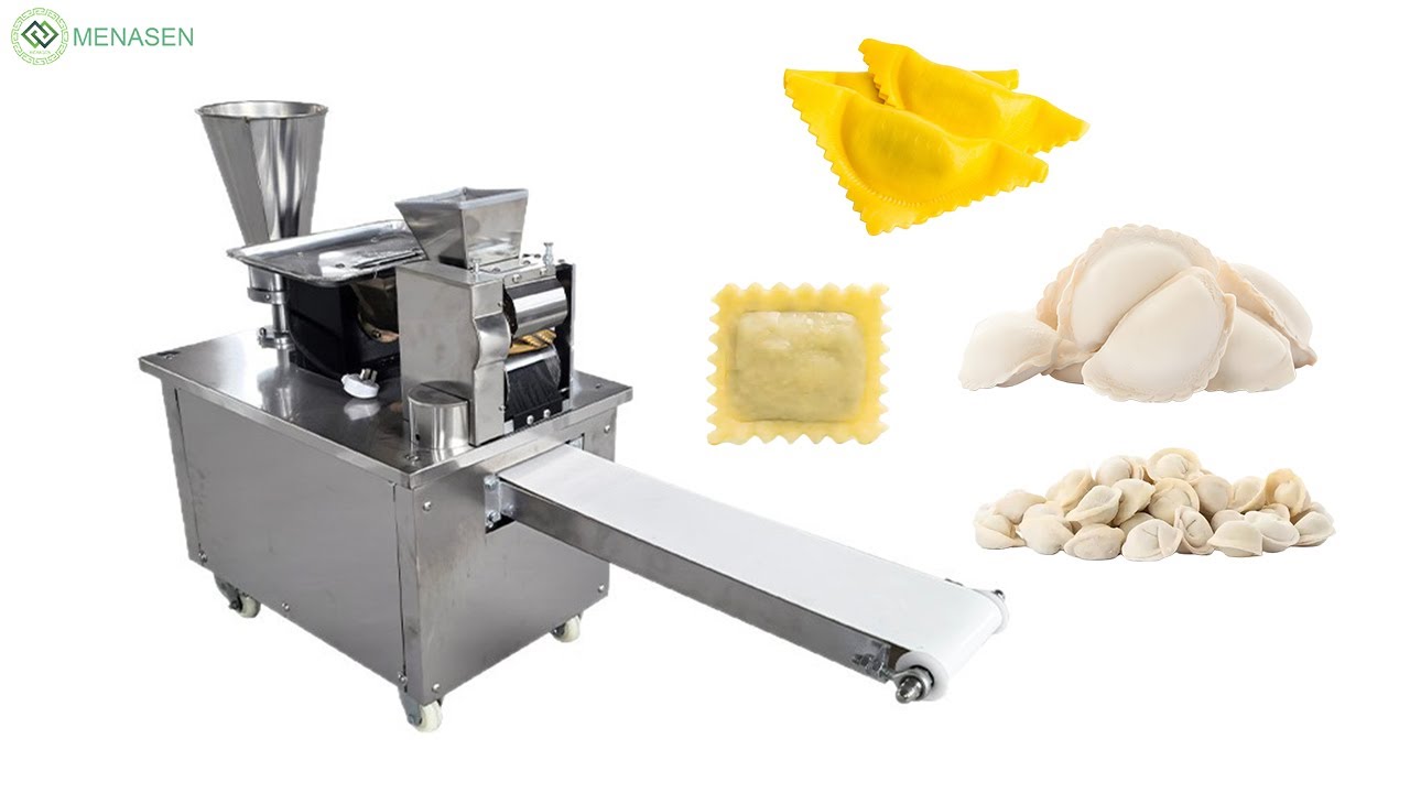 MNS-80 Empanada Dumplins Maker with Convey Belt| Automatic Vegetable Momos Pie Dumpling Machine