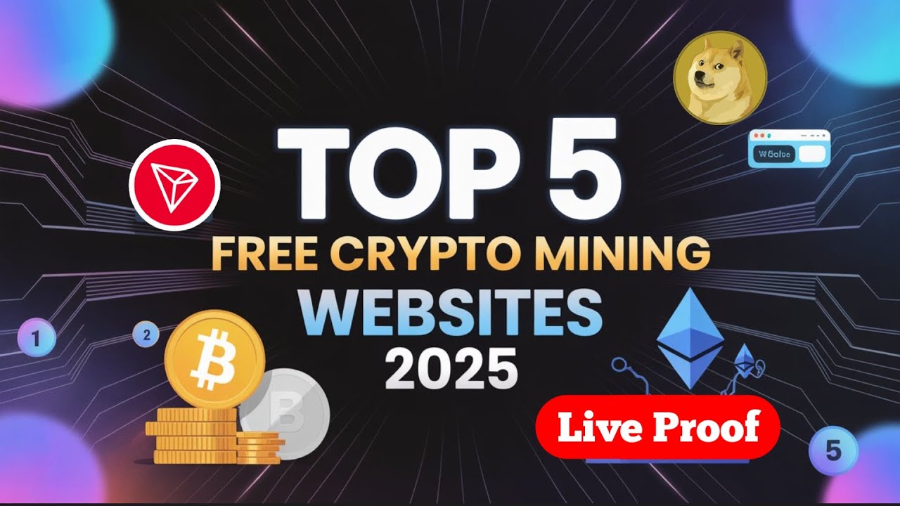 Top 5 Free Crypto Mining Websites in 2025 | Without Investment (Live Proof)