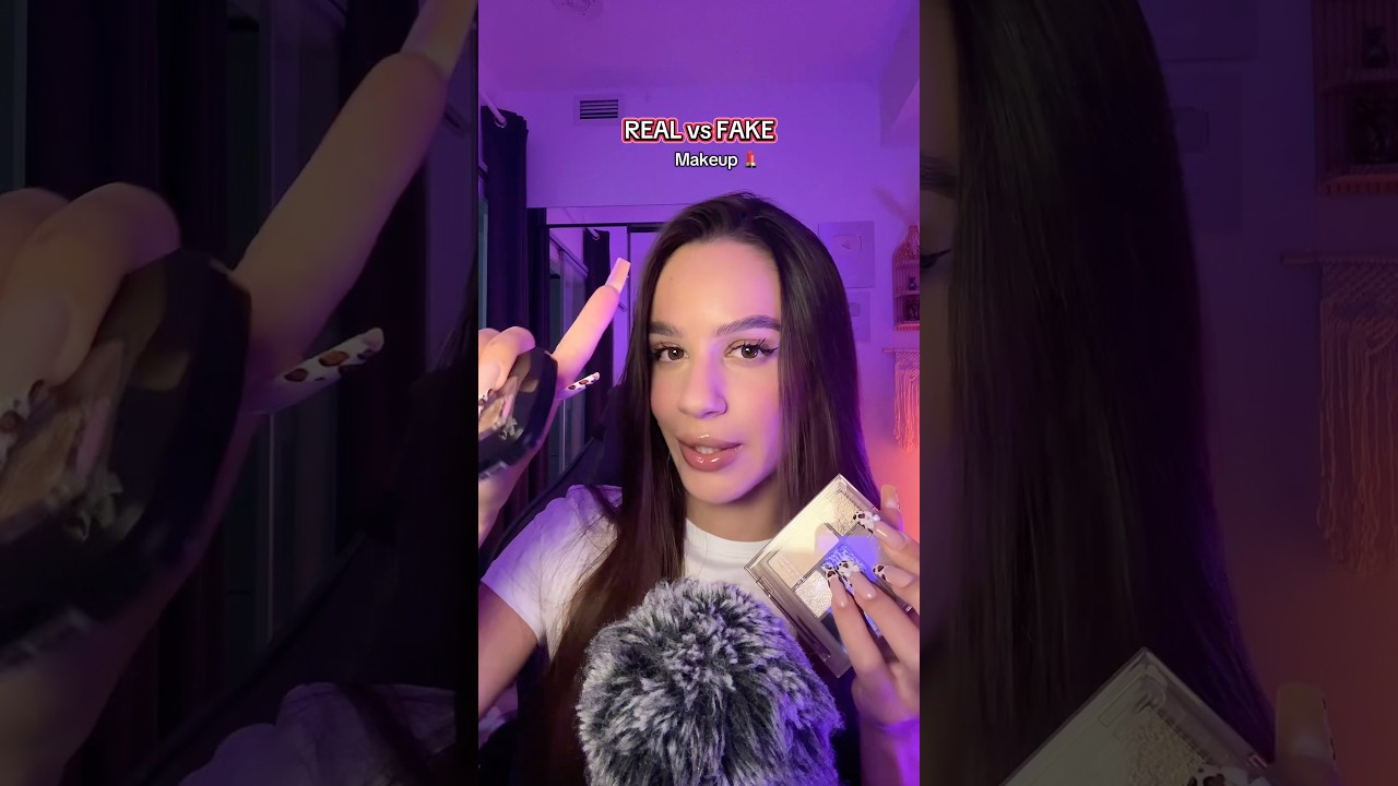 ASMR REAL vs FAKE Makeup 💄 Inspired by ​⁠@alteanne  #makeup #asmr #asmrsounds #asmrvideo #sleep