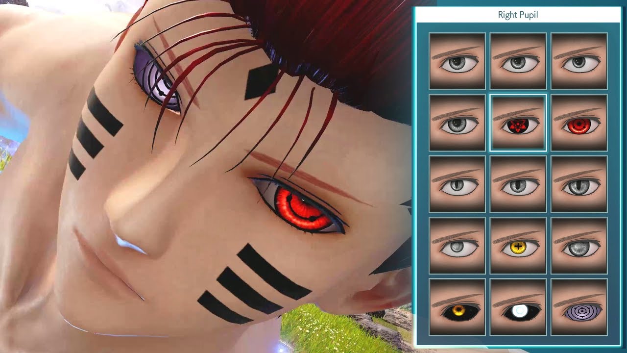 Jump Force - Sharingan, Rinnegan, Sage Mode, Tenseigan Eyes for CAC (MODS)