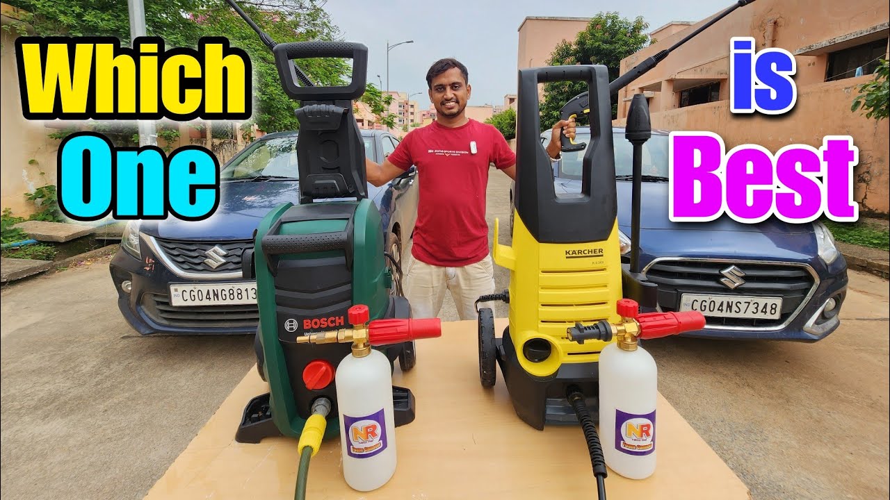 Bosch Aquatak 125 Pressure Washer VS Karcher K-2 360 | Full Detaling  Comparison Video | nitto rai