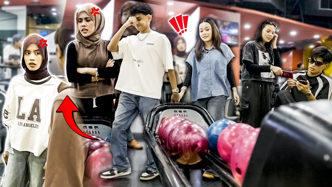 NANA PEGANG TANGAN AIREL LAGI ?!! - AM M4RAH DEKAT BOWLING !!