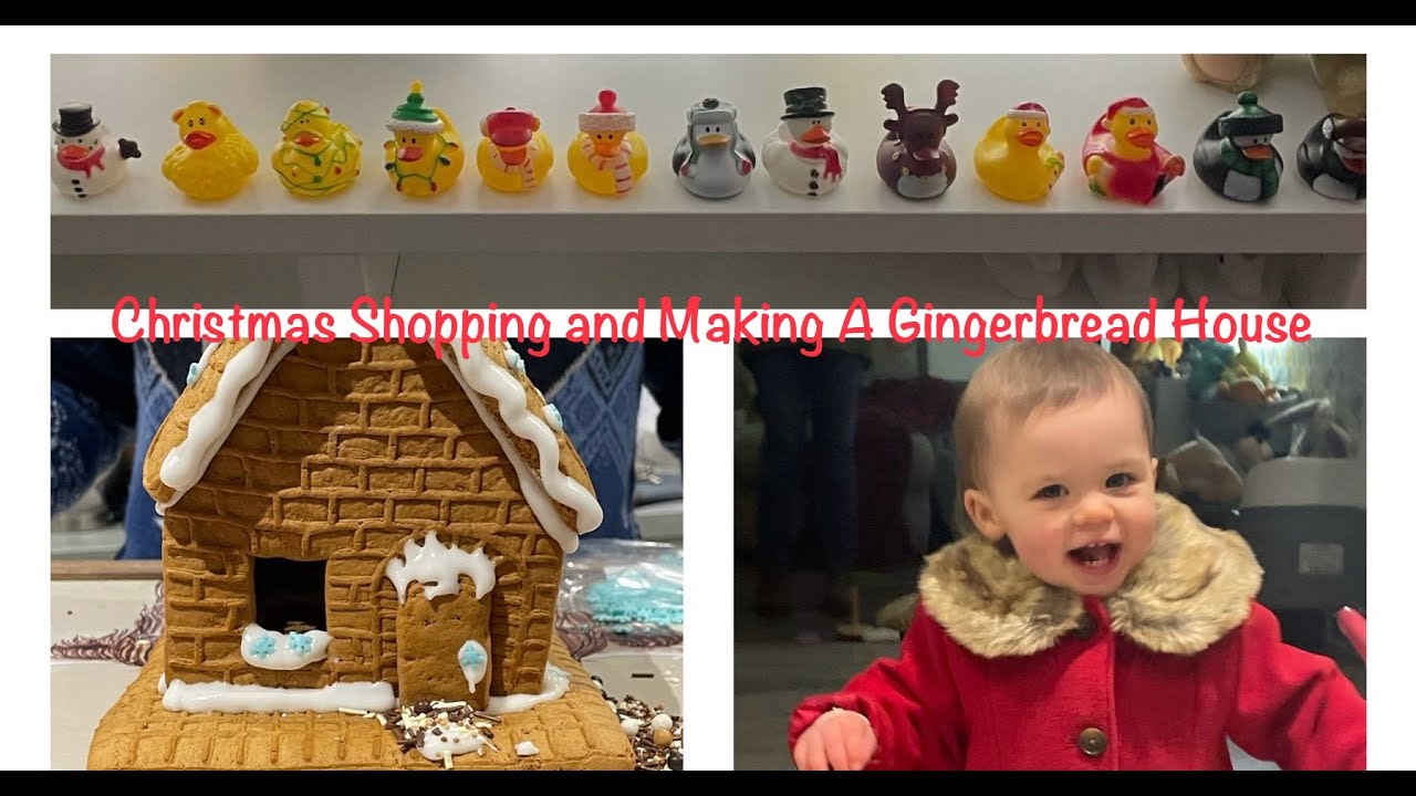 Christmas Shopping & Making A Gingerbread House! December vlog