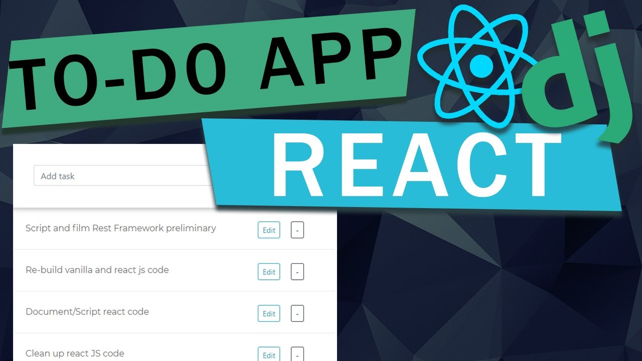 React + Django To-Do App | Django REST Framework