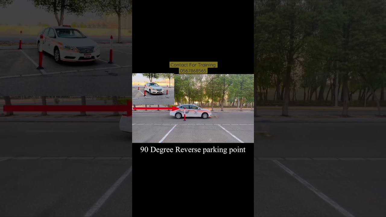 Abu Dhabi parking test/90 Degree Reverse parking point/Smart Driving Test abu Dubai/0567868565