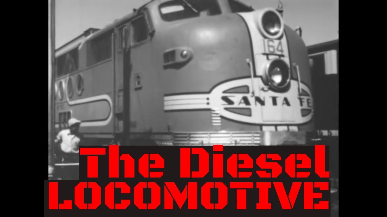 THE DIESEL LOCOMOTIVE  1950s EDUCATIONAL FILM  SANTA FE RAILROAD  EMD F3  ALCO PA XD12054