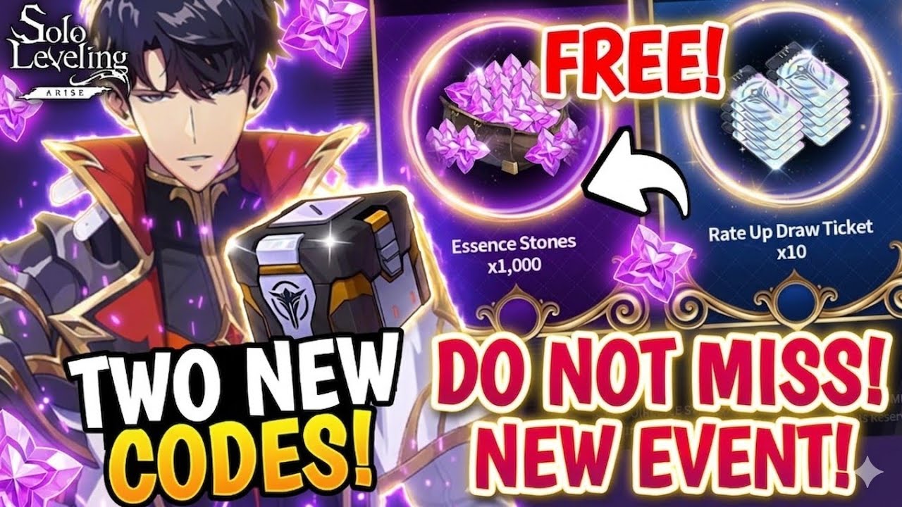 NEW CODES! INSANE NEW EVENT FOR FREE 1000 ESSENCE STONES & 10 RATE UP TICKETS - Solo Leveling: Arise