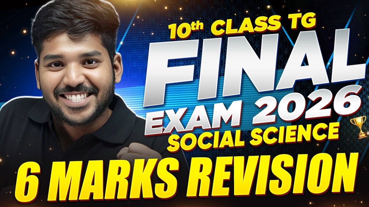 TG 10th Class 6 Marks  Final Exam | Social Science | Public Exam Important Questions