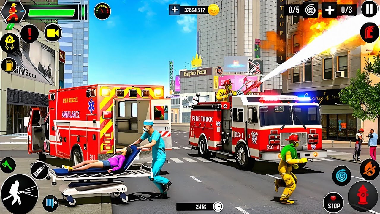 FireFighter Emergency Fire Truck Rescue Simulator 3D - Android GamePlay 