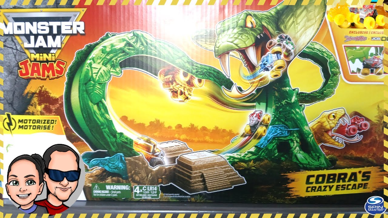 Monster Jam: Cobra Escape Mini Monster Jam Playset Assembly and Review!