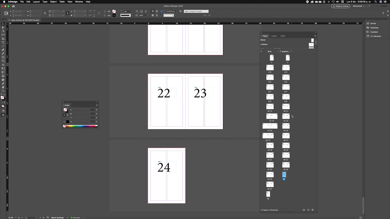 creación de folletos en indesign y rangos de impresión