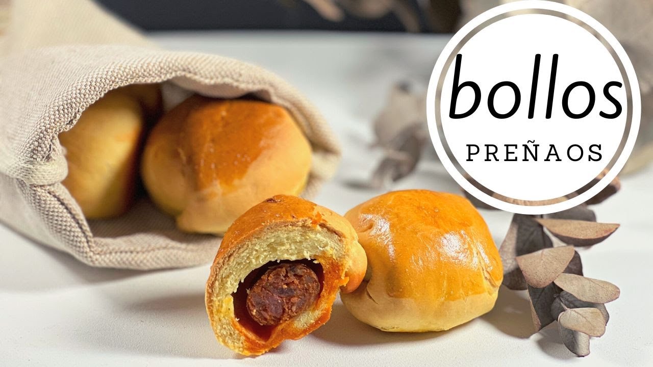 BOLLOS PREÑAOS rellenos de CHORIZO - receta tradicional asturiana