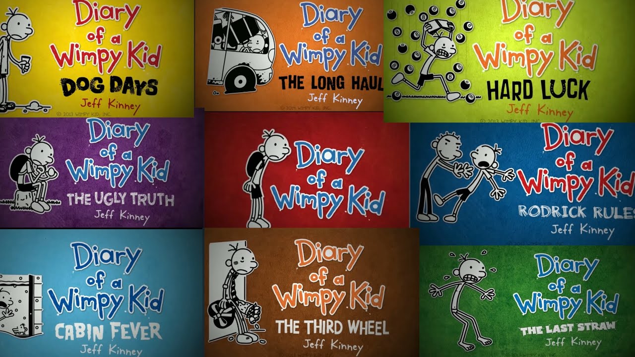 All wimpy kid books trailer (including Rowley Jefferson books)
