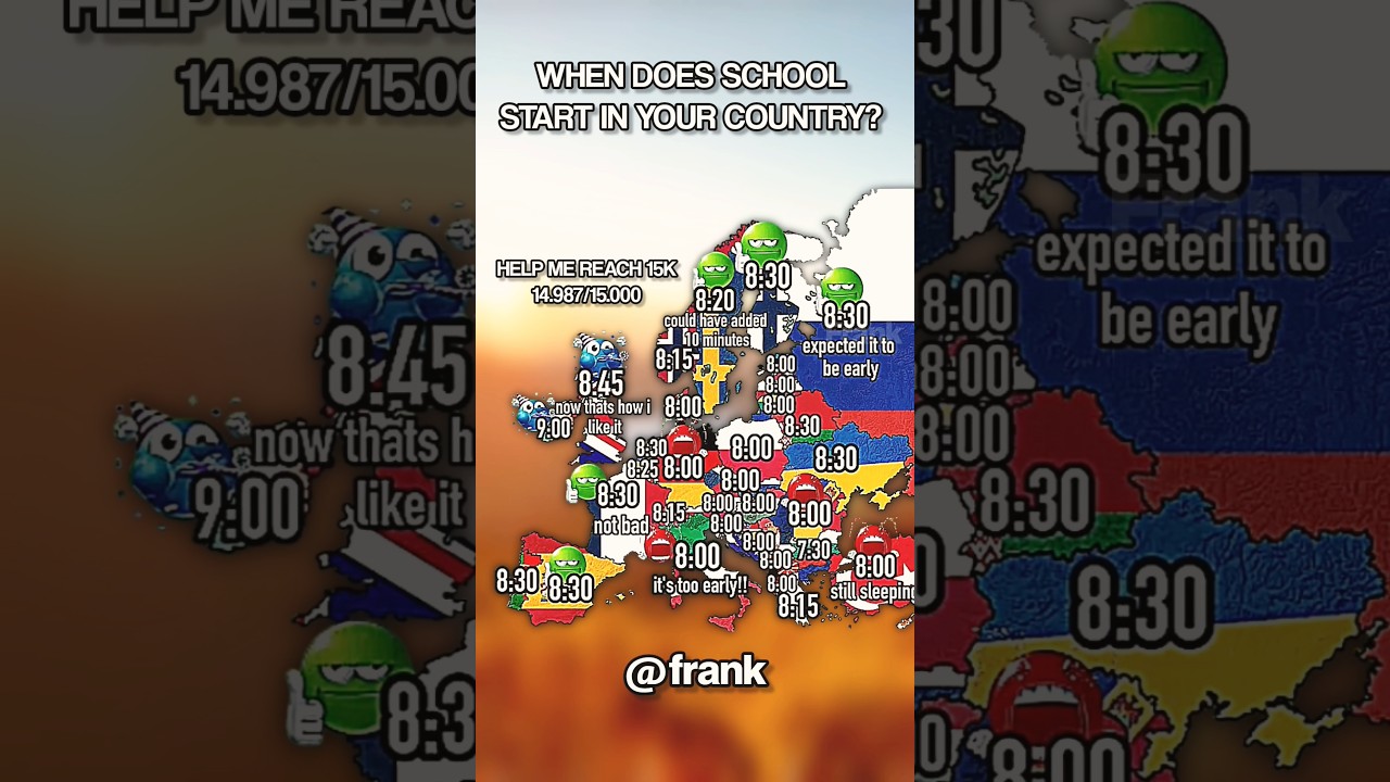 When does school start in your country?  🎒📚 #mapping #geography #shorts #countryballs #maps