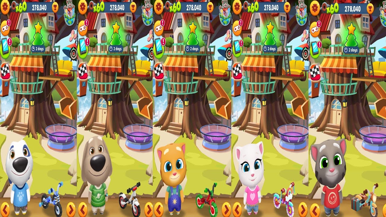 Tom Gold Run.Hank vs Benn vs Ginger vs Angela vs Tom Gameplay Android#16