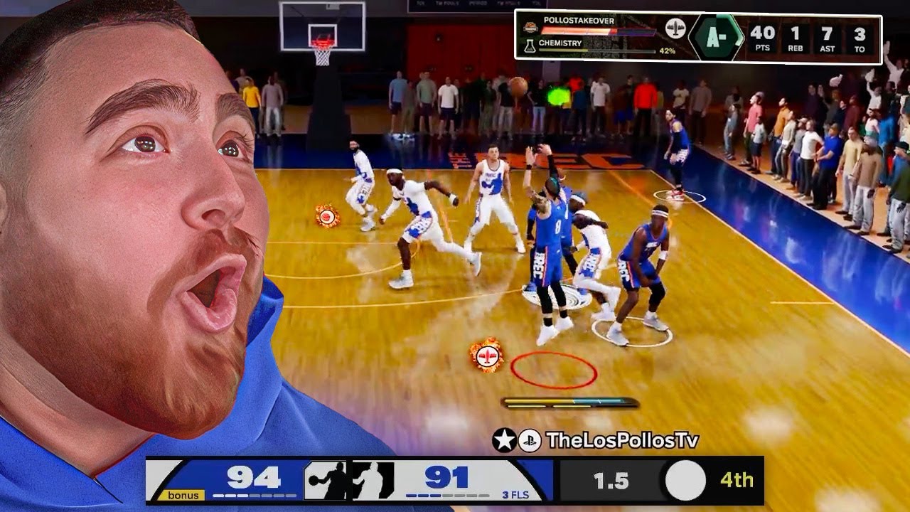 LosPollosTV GOES OFF In His First Rec Game On NBA 2K26! CRAZY ENDING!
