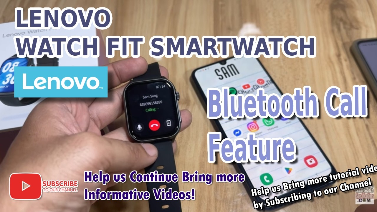 [Демоверсия] Умные часы Lenovo Watch Fit - функция звонков по Bluetooth