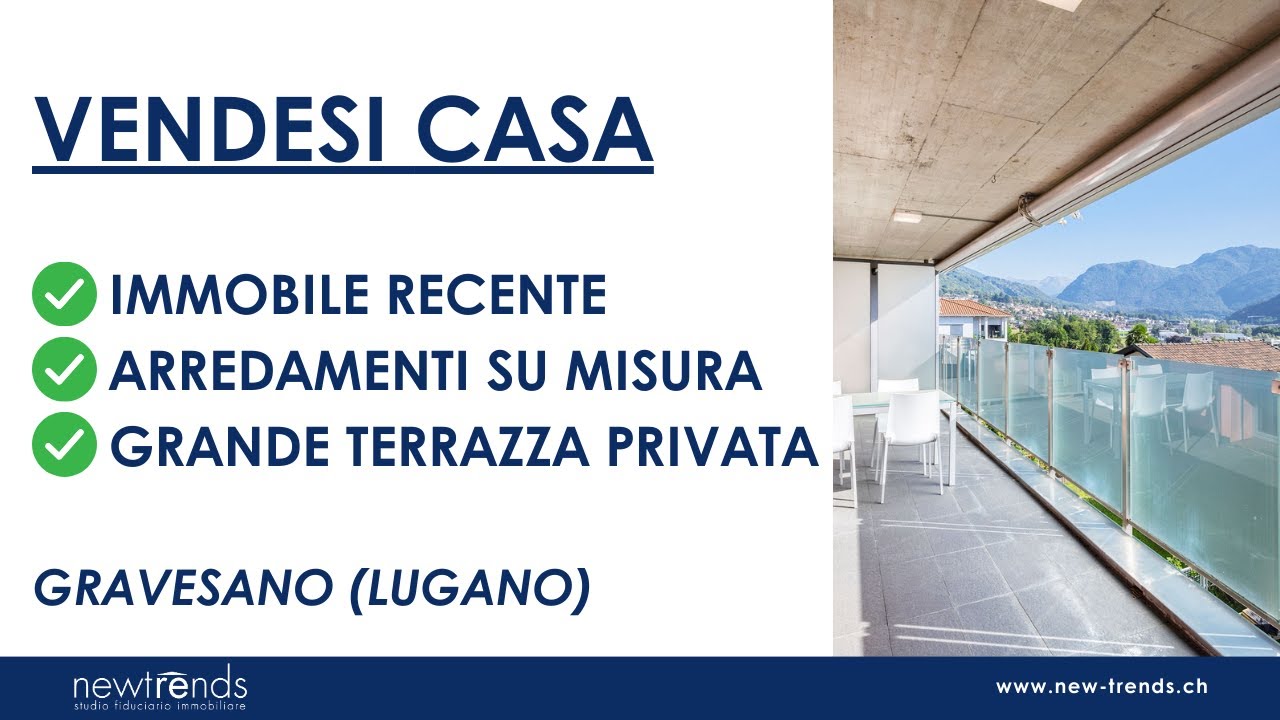 GRAVESANO, Lugano | VENDESI APPARTAMENTO MODERNO 4.5 LOCALI, CON AMPIA TERRAZZA COPERTA