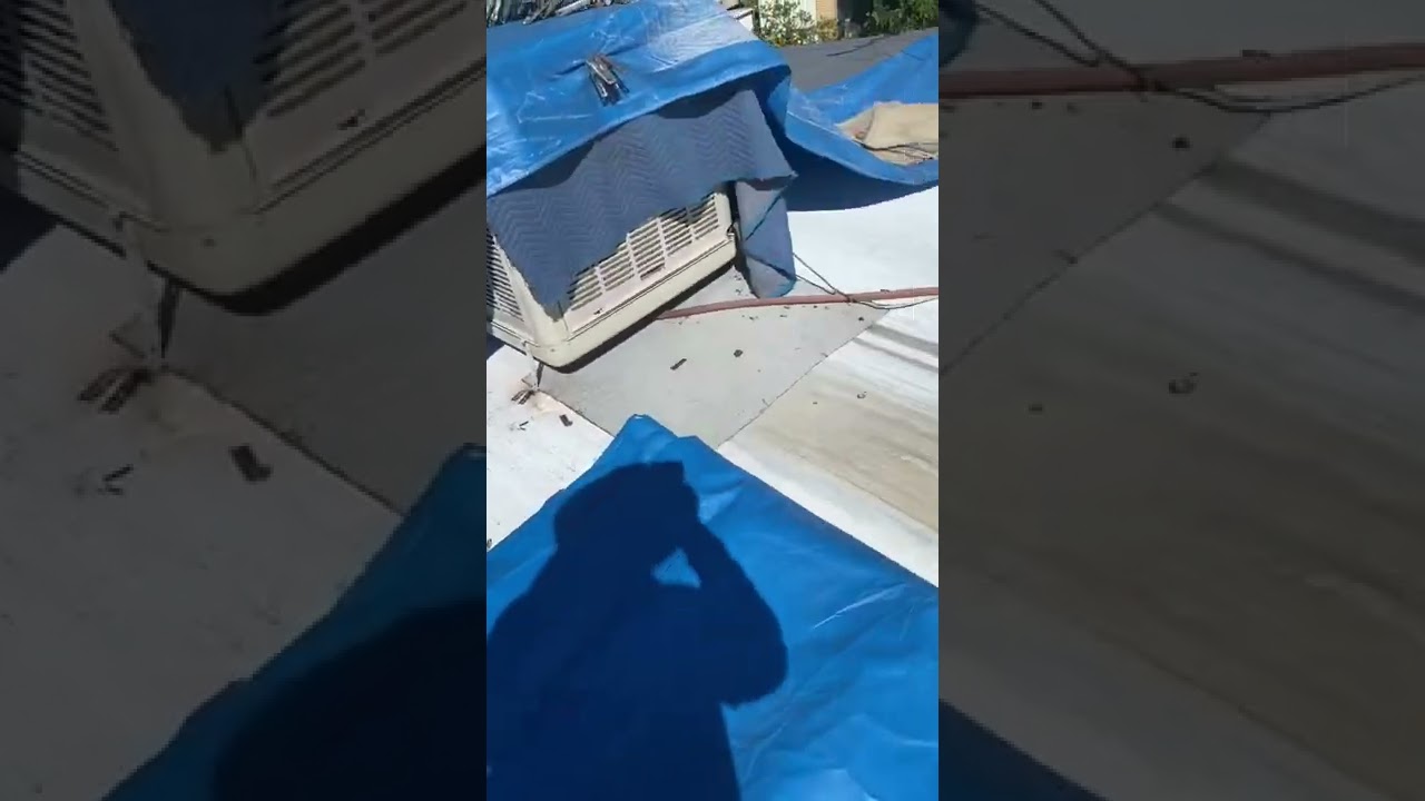 Metal Roof on a 1 story mobile home had to be careful not to damage roof&hellip;
