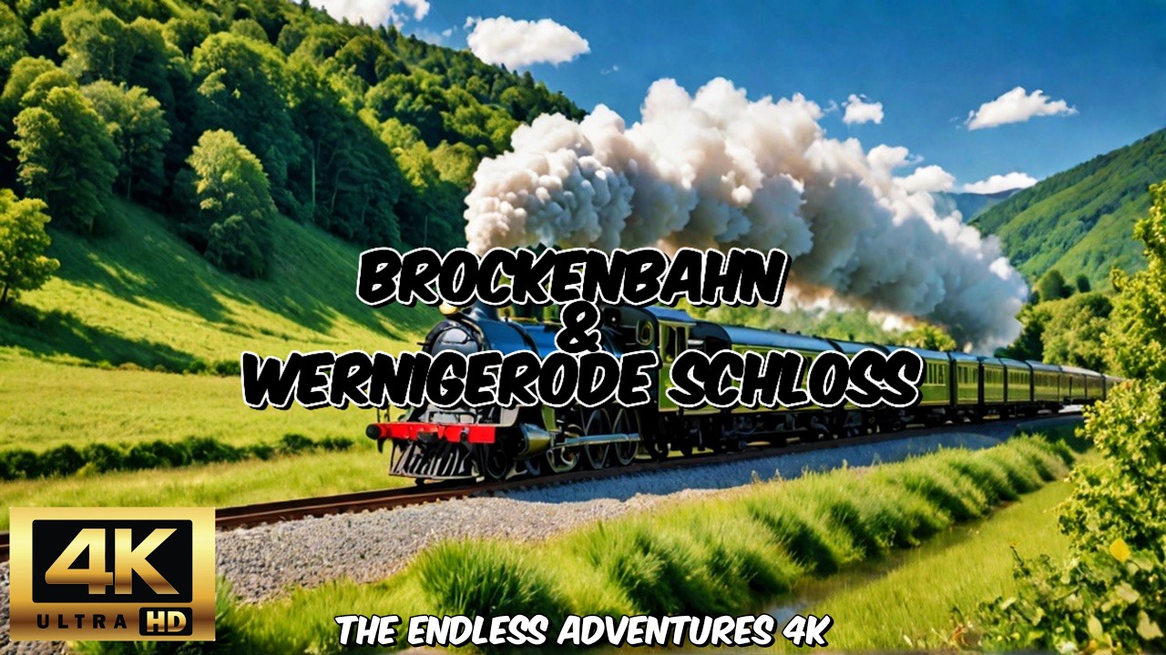 Wernigerode Castle and Brockenbahn (Steam Train) Tour by Drone in Harz Mountains; Germany In 4K 🇩🇪🚂🏰