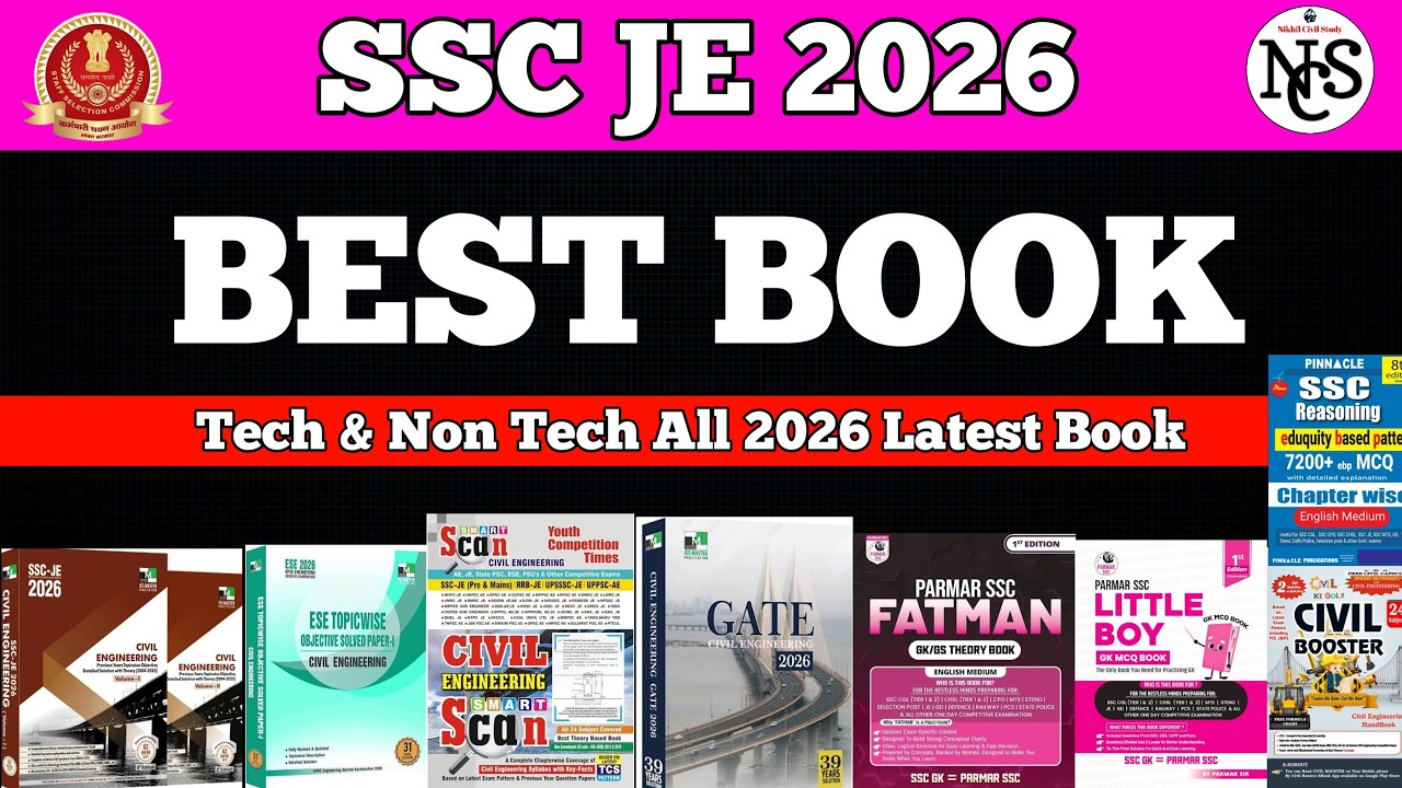 SSC JE 2026 | BEST BOOK 📚 | TECH & NON TECH 🎯 | Complete New Edition 2026 Books Plan 💯 | NCS