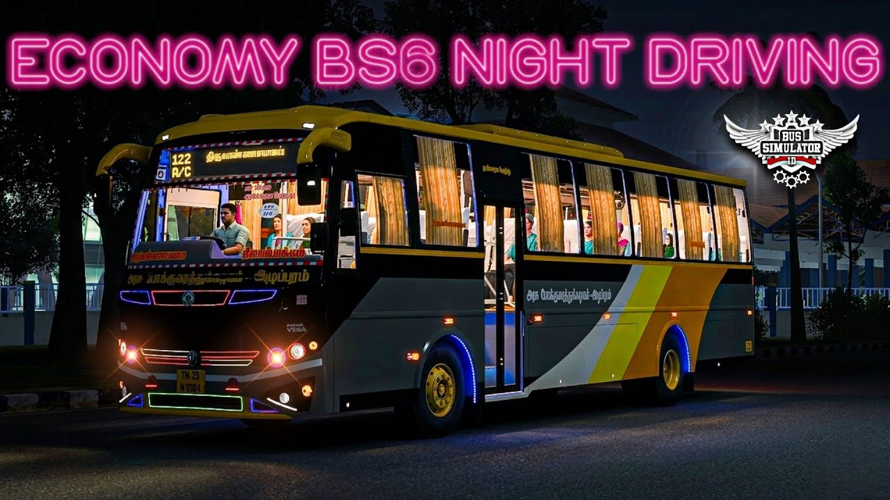 ЭКОНОМИКА TNSTC BS6 BusMod|Night Drive|Bussid#rsgamingupdates#bussid#bus#mod#bussimulatorindonesi...