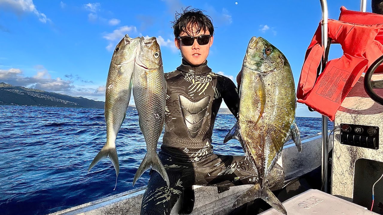 Hawaii Spearfishing In COMPLETELY RANDOM Spots For Big Fish! | Luckiest Dive Of My Life!