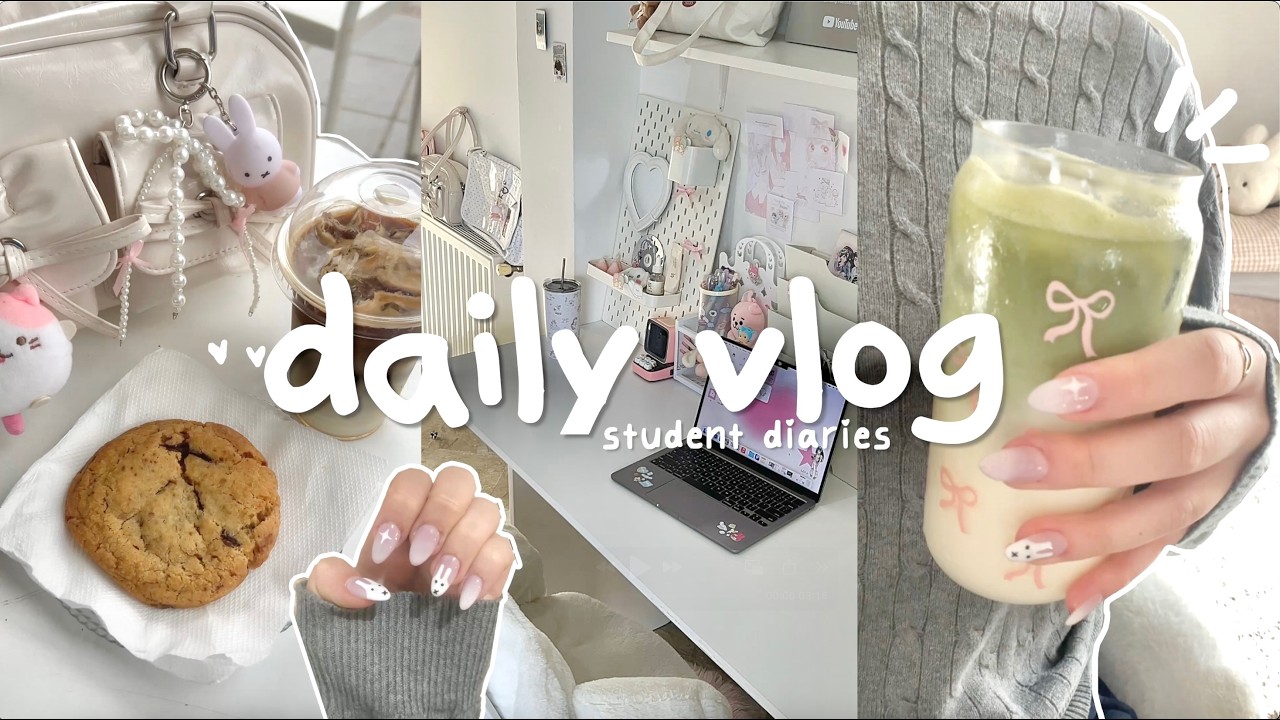 daily vlog 🤎 student diaries, studying, productive days, getting my life back together, cafe hopping