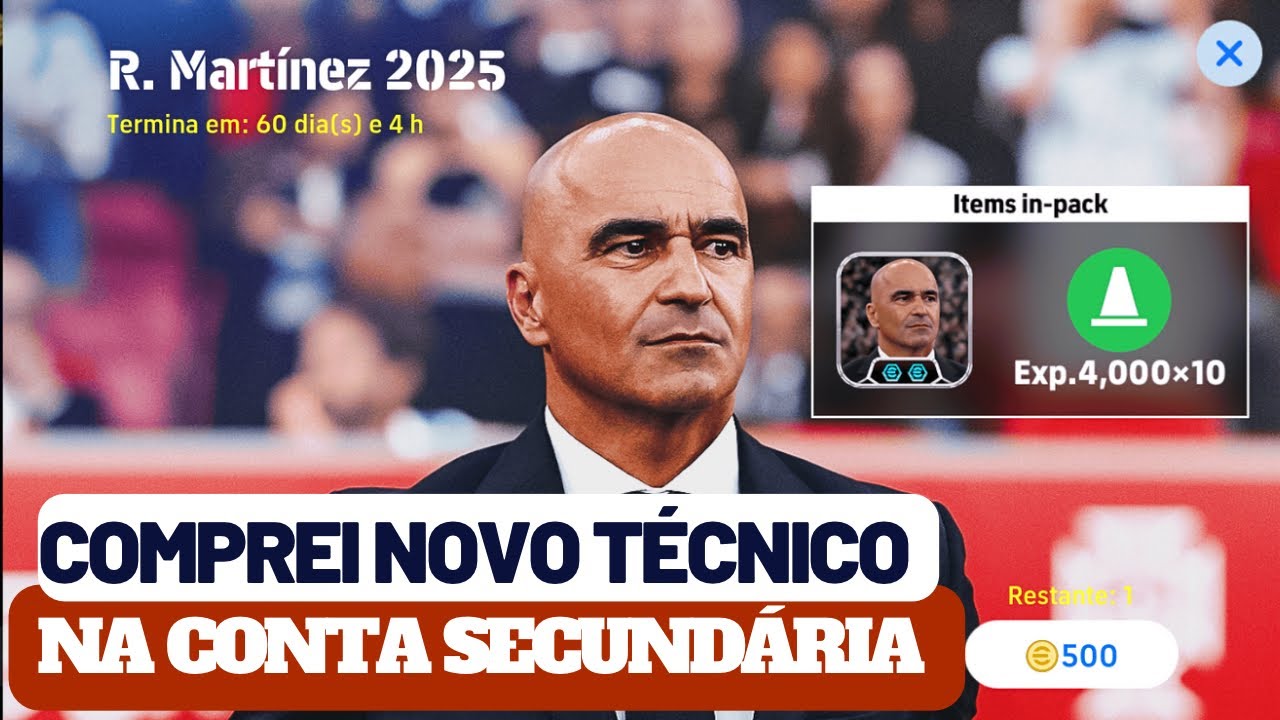 TÉCNICO MARTÍNEZ CONTRA ATAQUE CHEGOU NA CONTA SECUNDÁRIA NO EFOOTBALL MOBILE | ANÁLISE + GAMEPLAY