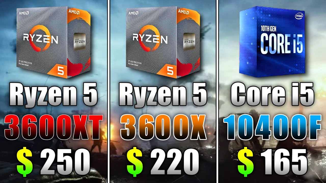 Ryzen 5 3600XT vs Ryzen 5 3600X vs Core i5 10400F