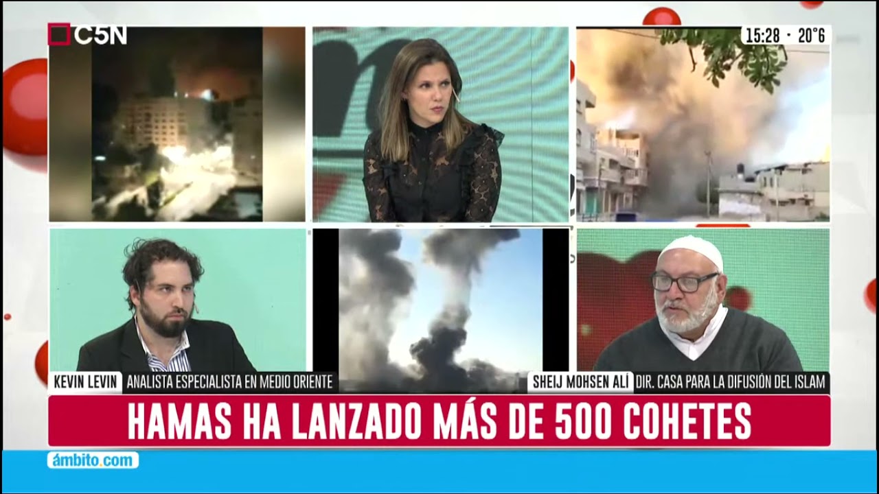 Debate en C5N - Kevin Ary Levin y Mohsen Ali discuten la situaci&oacute;n en Israel y Gaza