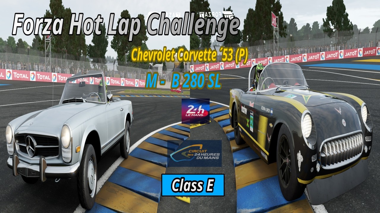 Mercedes 280 SL vs Chevrolet Corvette ´53 (P) Le Mans HLC !!