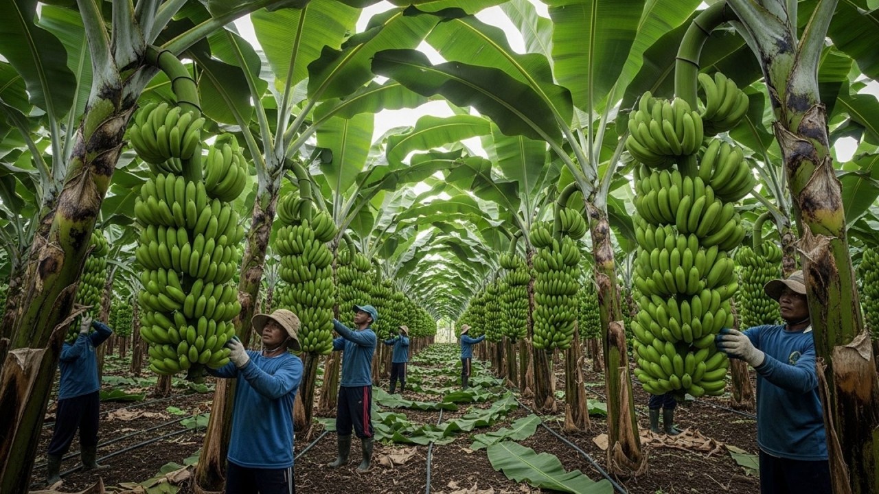 Inside Banana Farming: Growing, Harvesting, and Transporting at Scale | Agricultural Secrets