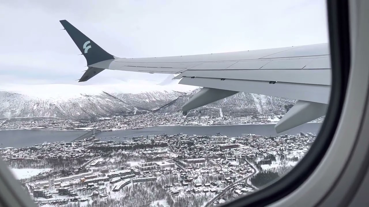 FLYR 737-MAX 8 - Slow Controlled Take Off - Troms&oslash; Lufthavn Langnes