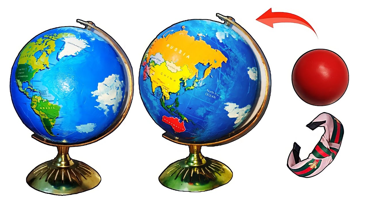 Make beautiful Globe at home at very low cost | plastic bottle craft idea