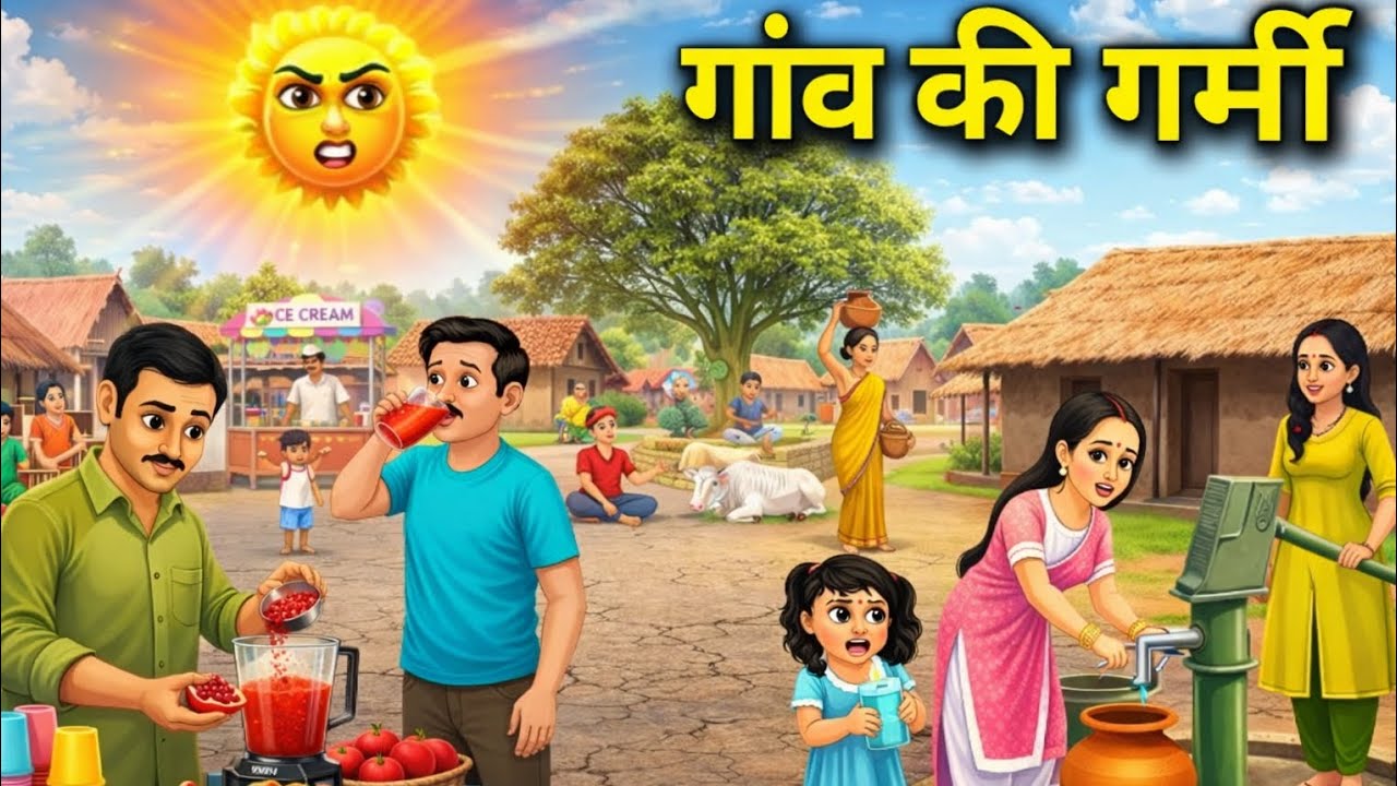 गांव मे गर्मी का कहर |Summer Of Village |Cartoon Video | Kahaniyo Ka Pitara |gaon ki kahaniya