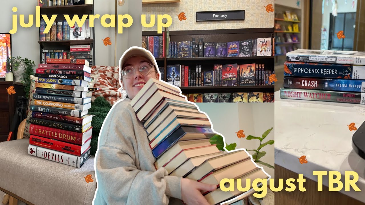 July reading wrap up + TBR JAR picks my August TBR 🍁🫙📚