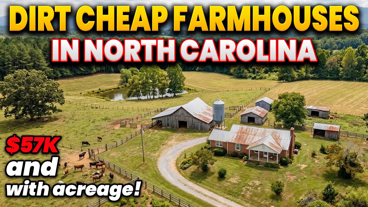 Dirt Cheap North Carolina Farmhouses with Land Included!
