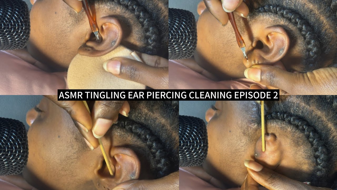 🦋ASMR 🦋EAR PIERCING CLEANING,SOFT WHISPERS,GUM CHEWING FOR SLEEP EPISODE 2