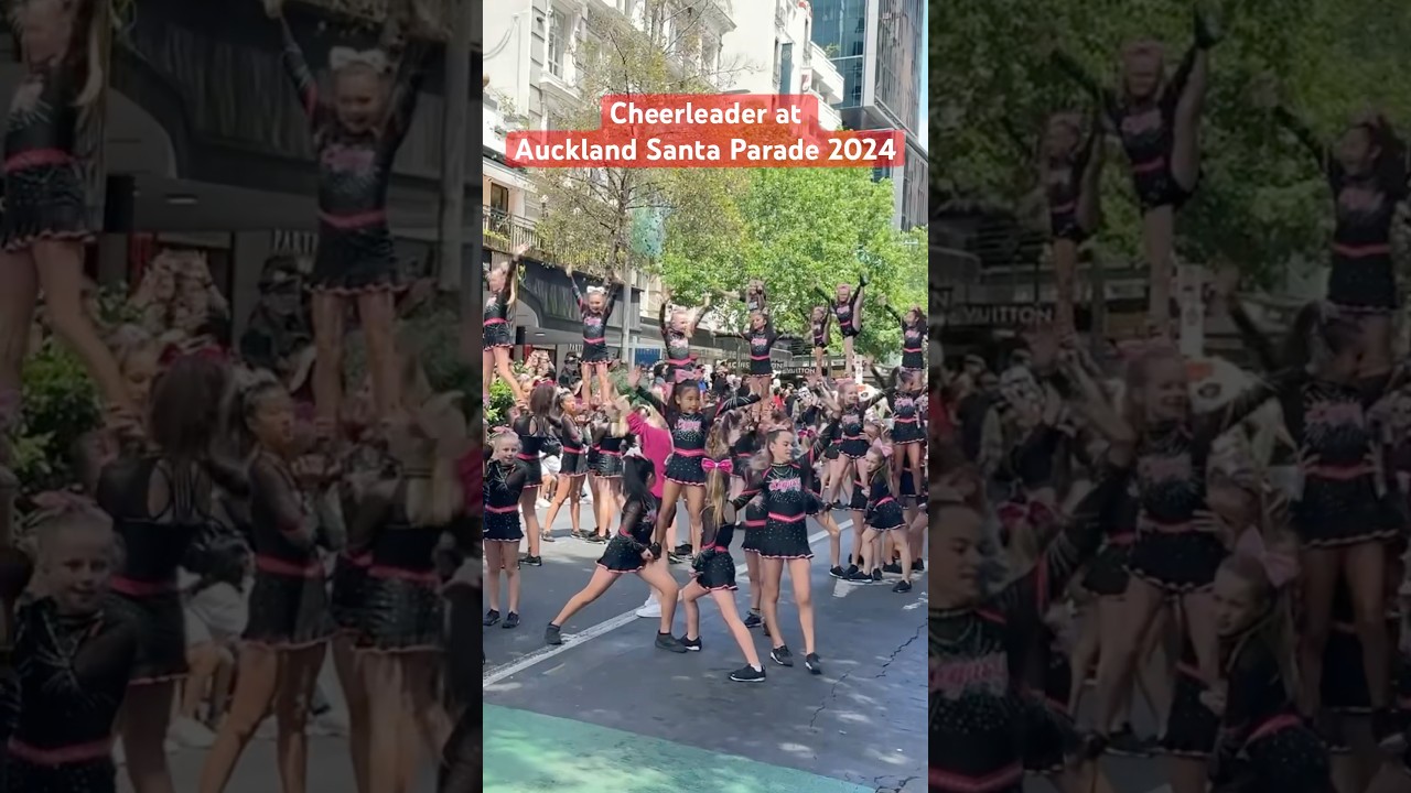 Auckland Santa Parade 2024 | cheerleaders | Christmas parade 2024 #aucklandcity #santaparade #xmas