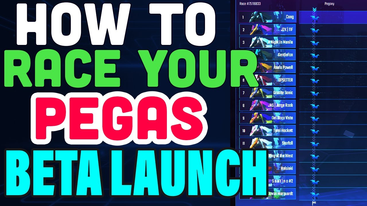 How to Race Your Pegas in Pegaxy During Beta Launch