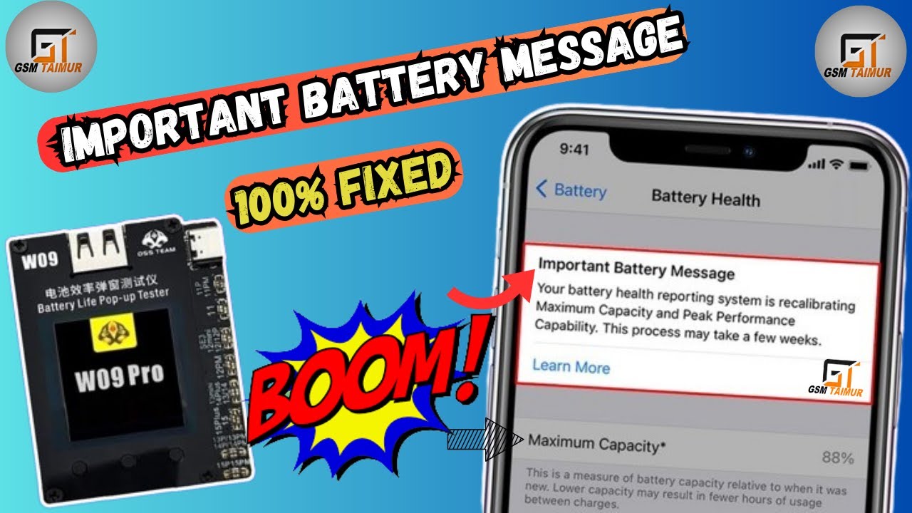 W09 Pro Battery Life reading, restoring Pop-Up Tester No External Cable for iPhone 11-15 Pro Max GSM