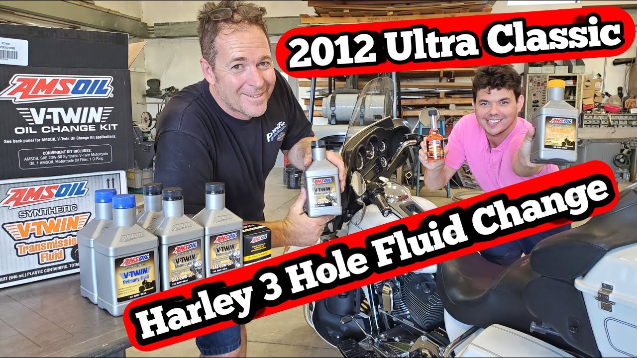 2012 Harley Ultra Classic 3 Hole AMSOIL Fluid Change Primary Transmission Oil