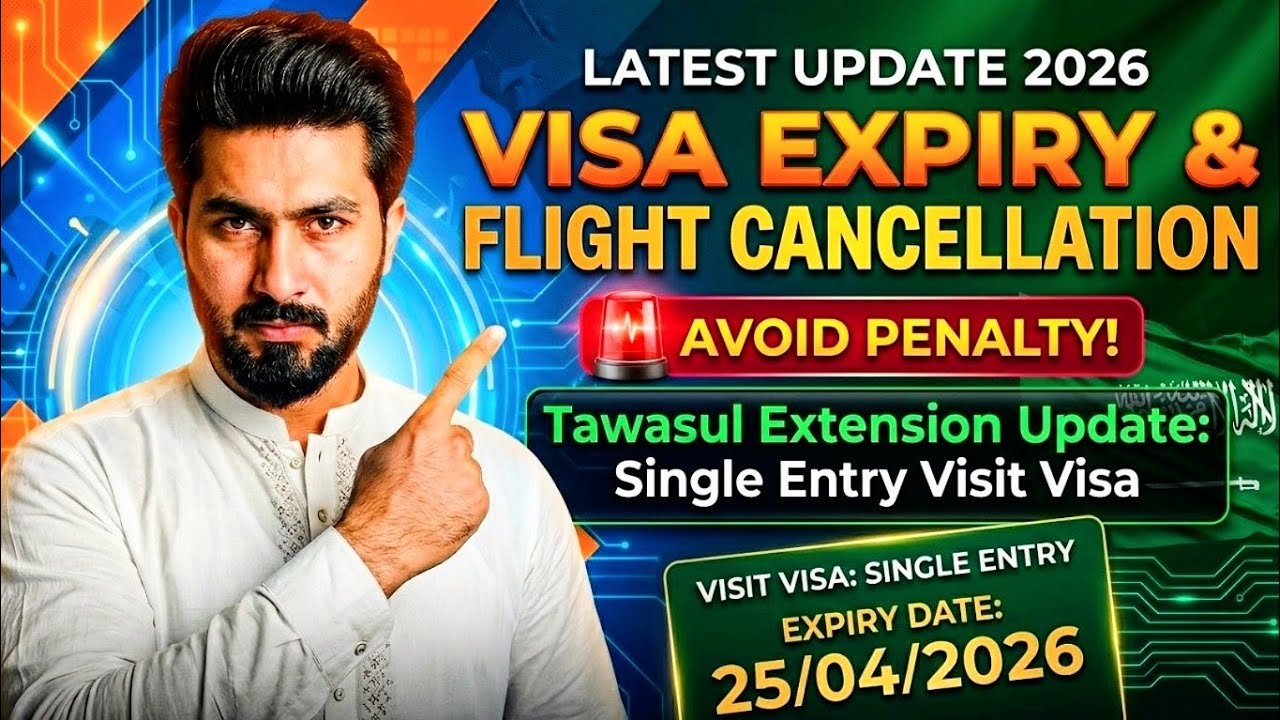 Visa Expiry & Flight Cancel? Avoid Heavy Penalty! ⚠️ Saudi Visa New Update | Tawasul New Update 