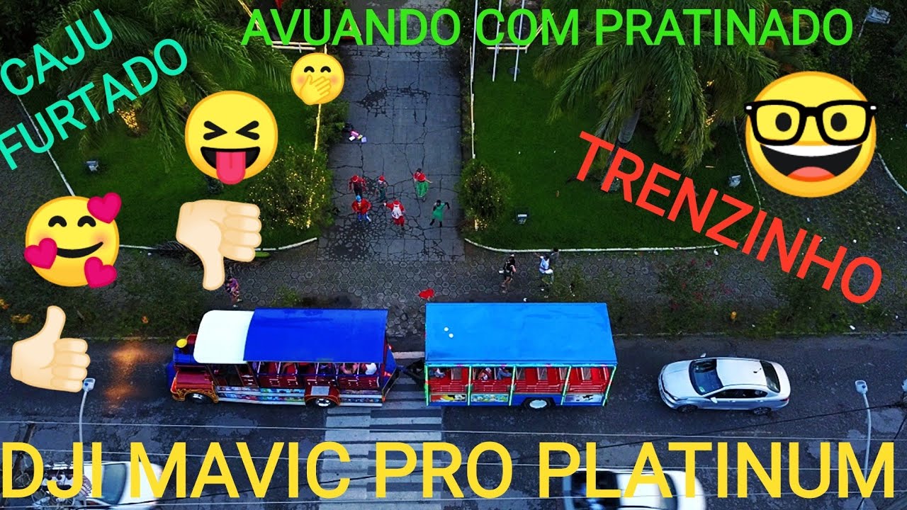 Dji Mavic Pro Platinum voando em Teresópolis RJ encontra trenzinho e seus dançarinos