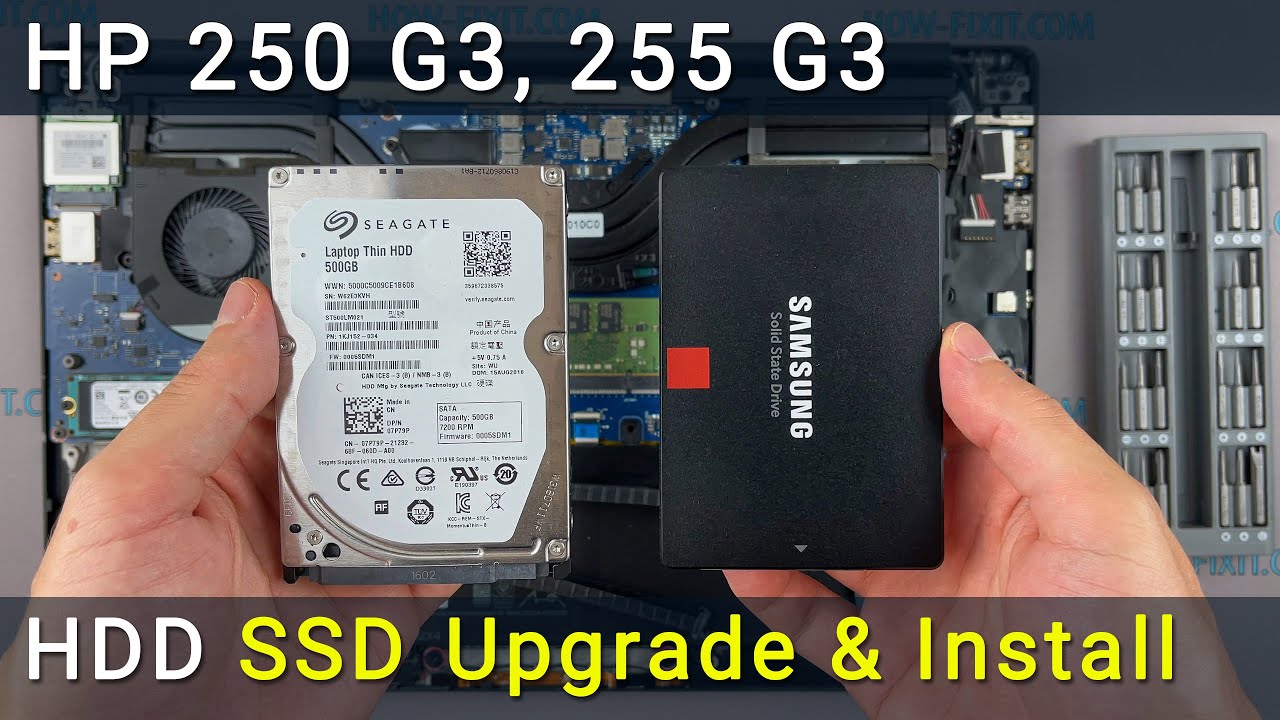 HP 255 G3, HP 250 G3 HDD lub SSD Upgrade: Wymiana i instalacja