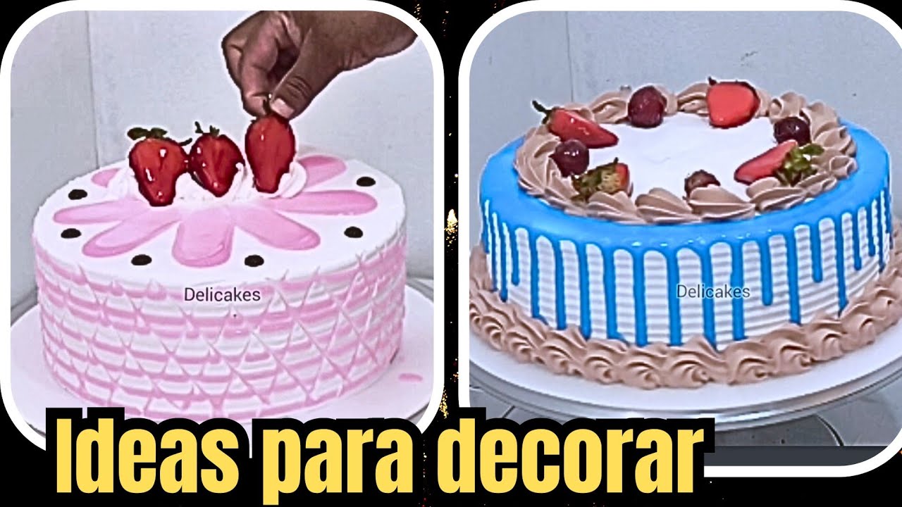 Simples decoraciones de tortas de cumpleaños 