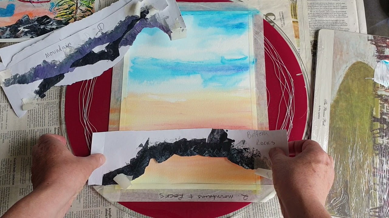 Term 3 weeks 5 and 6, acrylic painting with credit cards
