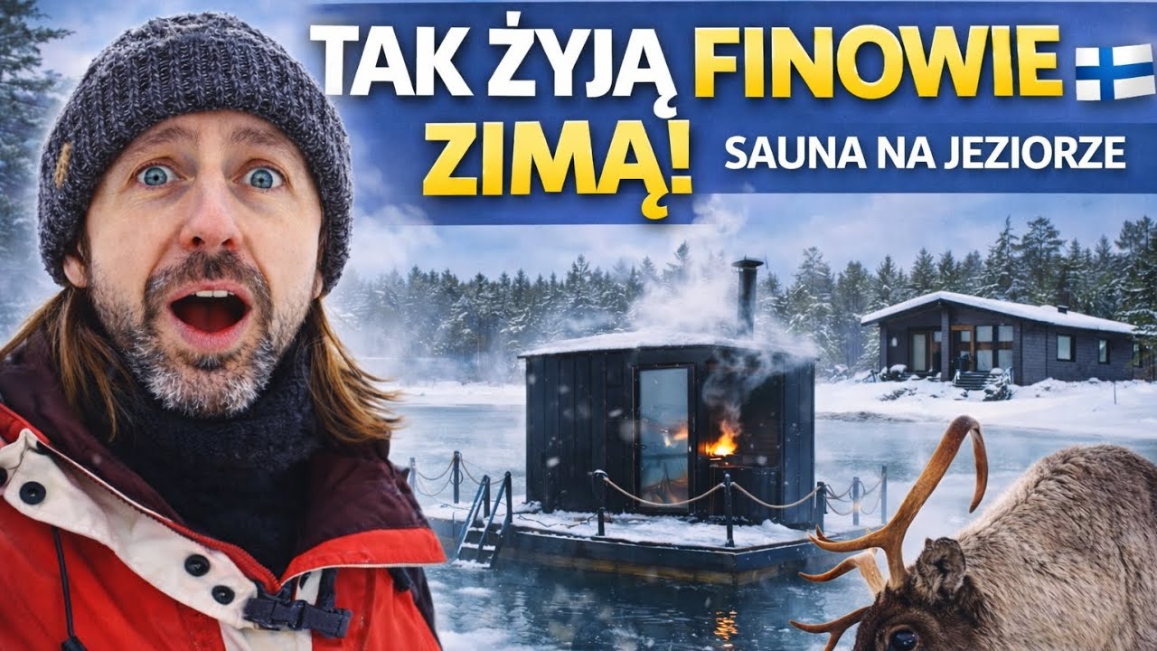 Tak żyją Finowie zimą 🇫🇮 Sauna na jeziorze, renifery i willa w Laponii