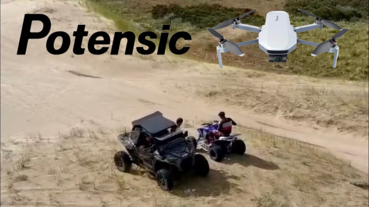 YFZ 450r entrenando en la arena // drone potensic atom 